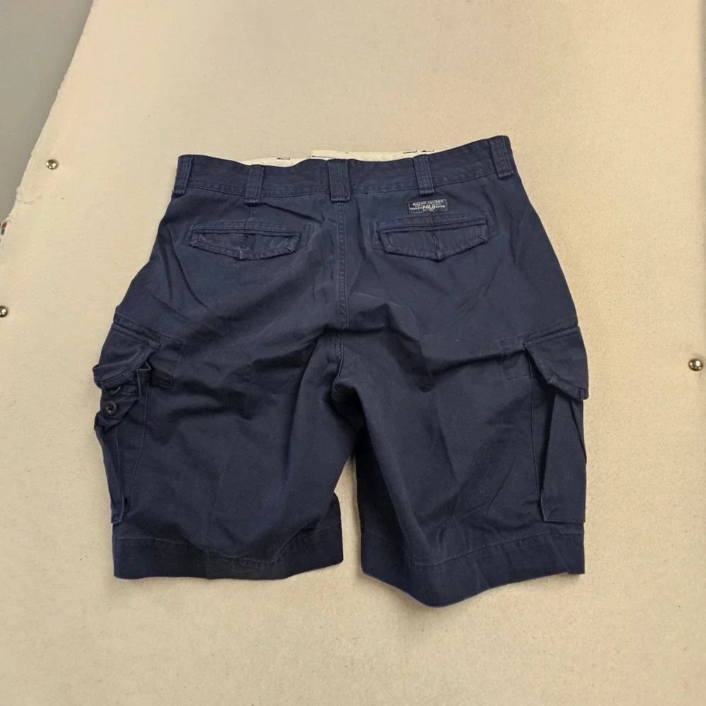 Polo Ralph Lauren Mens Navy Blue Cargo Shorts Classic Chino Size 36